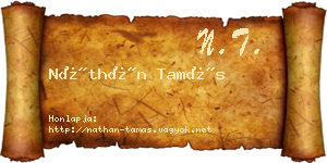 Náthán Tamás névjegykártya