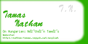 tamas nathan business card